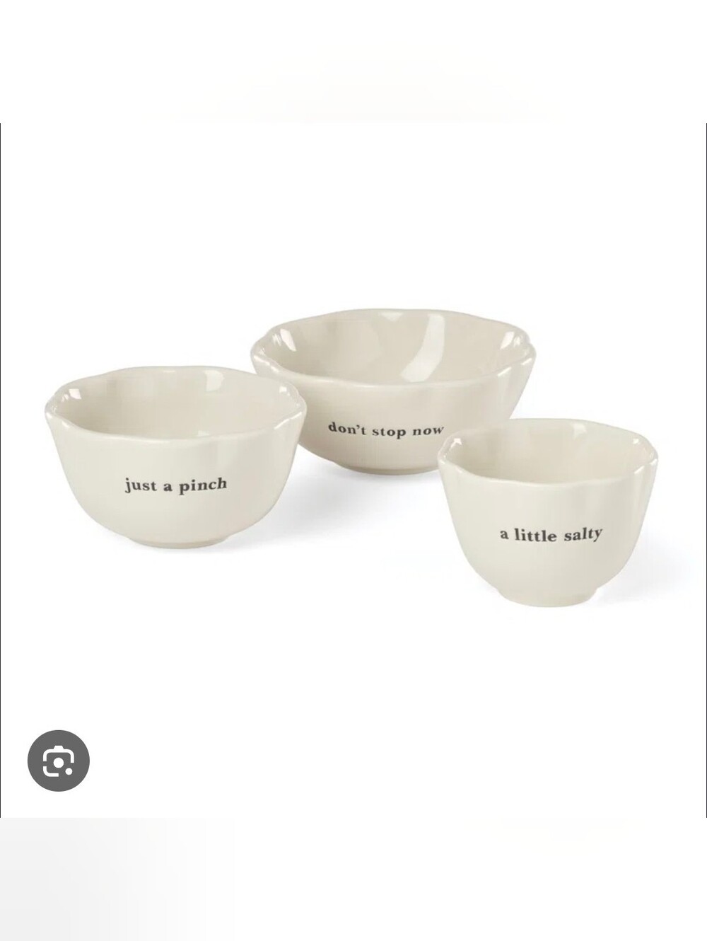 NWT kate spade What a Treat Ceramic Nesting Bowls in Cream - Set of 3 - Picture 5 of 8